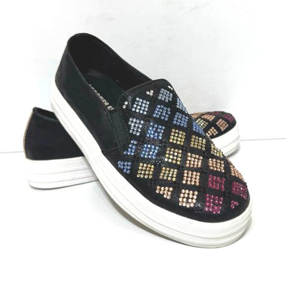 Skechers Street Uplift Wild Thang Flatform Multicolor Sequined Sneakers 7.5 - Picture 1 of 12